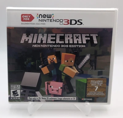 **BRAND NEW** MINECRAFT NEW NINTENDO 3DS EDITION VIDEO GAME SEALED FOR "NEW" 3DS - Image 1 of 2