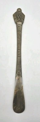 Solid Brass Lion Head Shoe Horn Ornate 14" Korea Vintage - Image 1 of 4