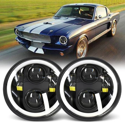 2pc 5.75" 5-3/4 LED Headlight For Chrysler Newport Base/Custom Hardtop 1965-1978 - Image 1 of 4