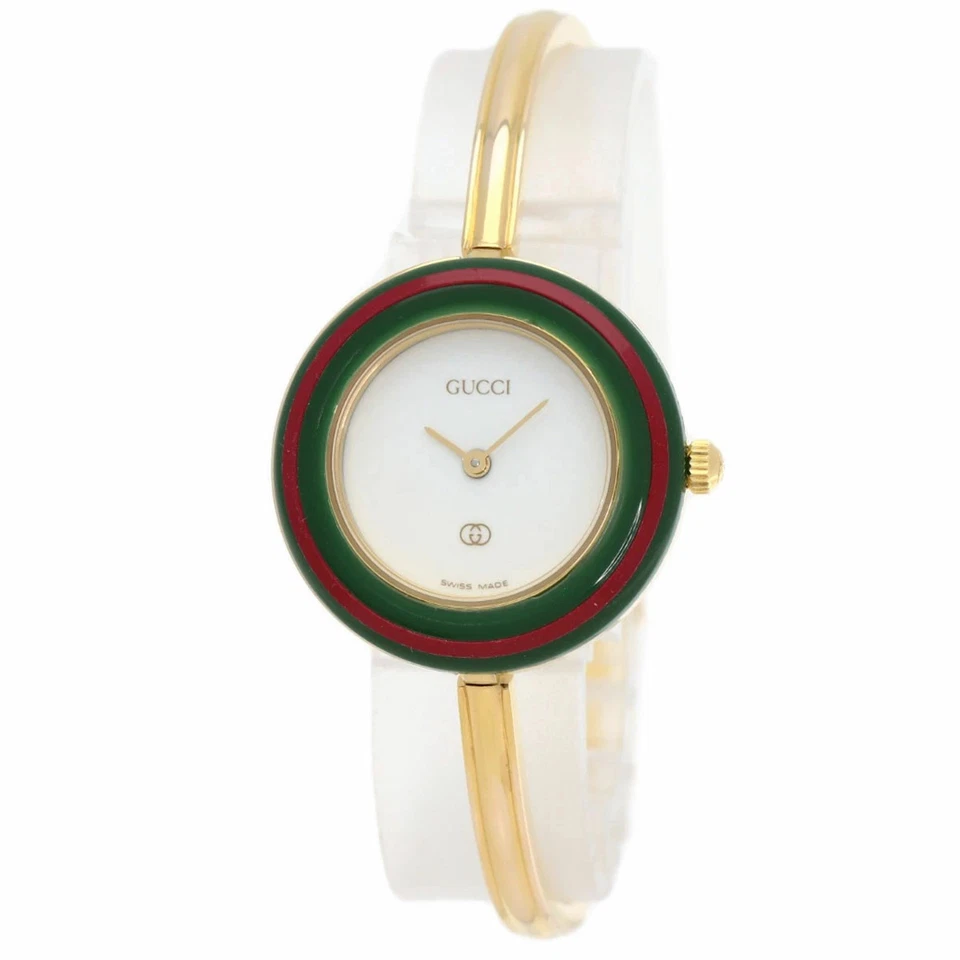 Gucci 1100 L Change Bezel With Replacement Bezel Wristwatch GP GP Ladies Used GU - Image 1 of 4