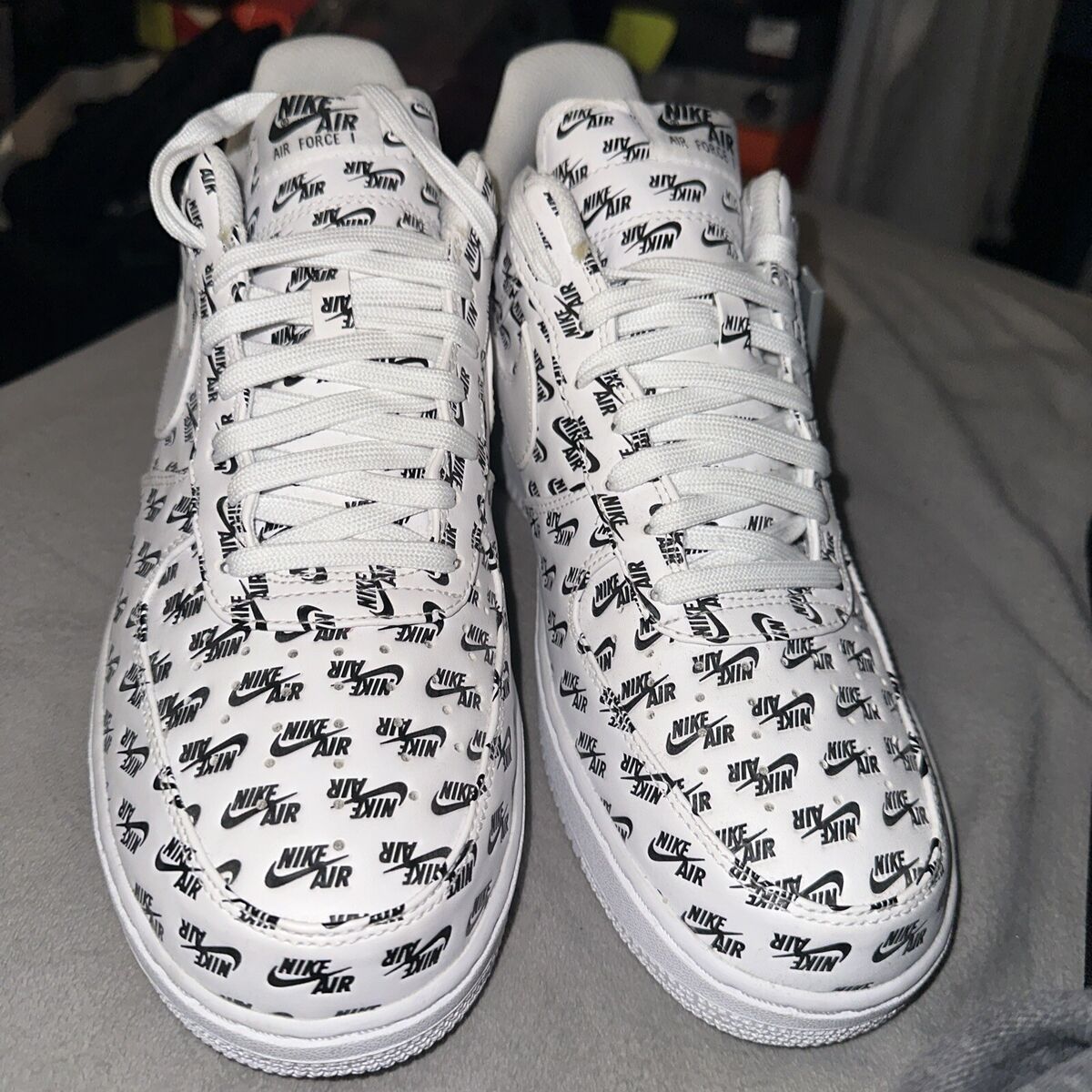 Nike Air Force 1 07 QS Low All Over Logo White for Sale Nike Air Force 1 07 QS Low All Over Logo White for Sale