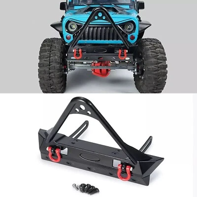 1/10 RC Front Bumper w/Winch Set For Axial SCX10 SCX10 II Traxxas TRX4 Upgrades - Image 1 of 4