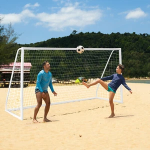 12 FT x 6 FT Soccer Goal Kids & Teens Football Goal w/All Weather Net Playground - Picture 1 of 9