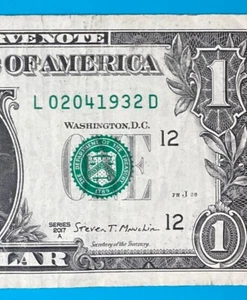 February 4, 1932 : L 02041932 D BIRTHDAY Note $1 One Dollar Bill - Picture 1 of 3