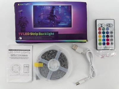 USB TV LED Strip Lights Kit 5050 RGB w/ Remote Bluetooth App Backlight Tape NEW - Image 1 of 4
