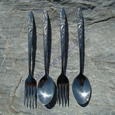Ta titanium spoon fork ti flatware dinerware cutlery kitchen outdoor dragon mark - Image 1 of 4