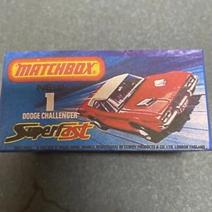 Matchbox Super fast 1 Dodge Challenger Repro Box - Picture 1 of 3