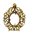 Vintage Ornate Cast Brass Table Top Easel Picture Frame 9" Frame
