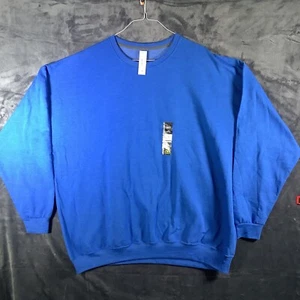 ATHLETIC WORKS, Felpa Collo Pile Blu, XXXL, Nuova con Etichetta - Foto 1 di 16