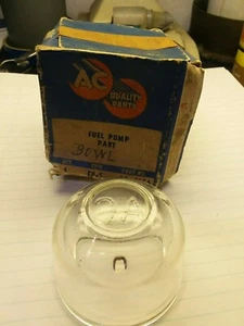 1929 1936 Chevy All exc D, P NOS Glass Fuel Pump Bowl, 5590156 - Foto 1 di 4
