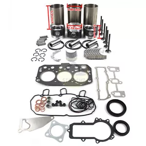 Kit de reconstrucción de motor 3TNV70 para válvulas de cojinete de camión cargadora excavadora Yanmar 3D70E - Imagen 1 de 6