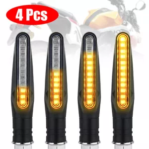 4PCS Motorcycle LED Turn Signal Indicator Blinker Amber Lights Universal Durable - Foto 1 di 9