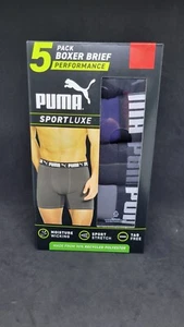 Puma Sport Luxe Men's Performance Sport Stretch Boxer Briefs 5-Pack CHOOSE SIZE - Picture 1 of 11
