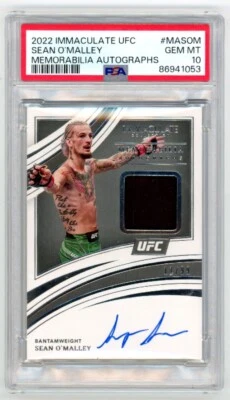 SEAN O'MALLEY 2022 PANINI IMMACULATE UFC MEMORABILIA AUTO AUTOGRAPH /99 PSA 10 - Image 1 of 3