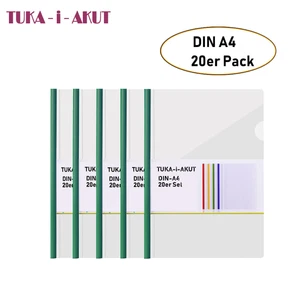 20er A4 Clip Bar Slide Binders Schiebeleiste Cover PP Files Folders Grün TKD8040 - Bild 1 von 10
