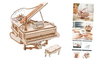 3D Wooden Puzzles for Adults 223pcs Piano Model Kit 1:20 Scale Building - Picture 1 of 7