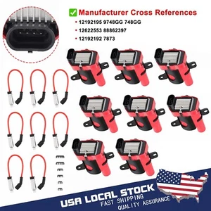 8PCS NEW Car Ignition Coils w/ Spark Plug Set For Chevy Silverado GMC LS1 LS3 US - Picture 1 of 18