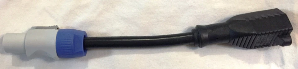 Blizzard PC-Edison-Out  .5 ft. 12 Ga / Powercon Compatible White Male to Edison - Image 1 of 3