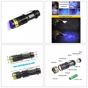 DARK BEAM SK68 UV Linternas Portatil Luz Negra Ultravioletta 365 nm Rilevatore Led - Foto 1 di 19