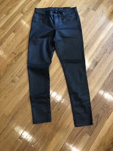 Banana Republic Factory beschichtete Denim Legging schwarz Größe 28/6 89 $ - Bild 1 von 11