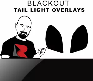 Rtint Tail Light Tint Overlay for Hyundai Tiburon 2000-2001 - Blackout Smok - Picture 1 of 11