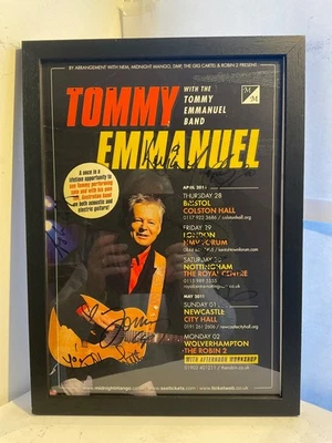 Genuine signed TOMMY EMMANUEL 2011 Framed UK Tour  Poster ( not repro) - Image 1 of 4