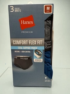 Hanes Tagless Briefs Comfort Flex Fit Total Support Pouch 3 Pack Men's M 32"-34" - Picture 1 of 3
