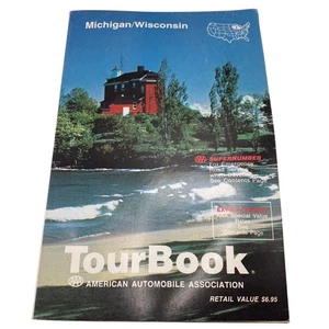 Vintage 1980s AAA Michigan/Wisconsin TourBook Travel Guide Ephemera - Picture 1 of 5