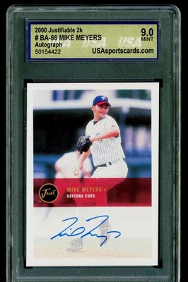 2000 JUST AUTOGRAPHS #BA66 MIKE MEYERS USA 9 MT AUTO - Image 1 of 2