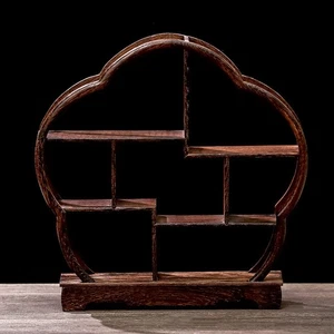 1PC New Chinese Style Antique Home Decor Wooden Display Stand Miniature - Picture 1 of 1
