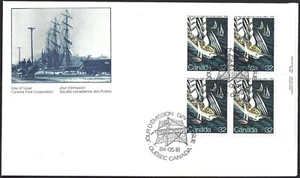 Canada #1012 LRpb "Tall Ship Regatta" Brand New 1984 Ofdc Block Issue - Picture 1 of 2
