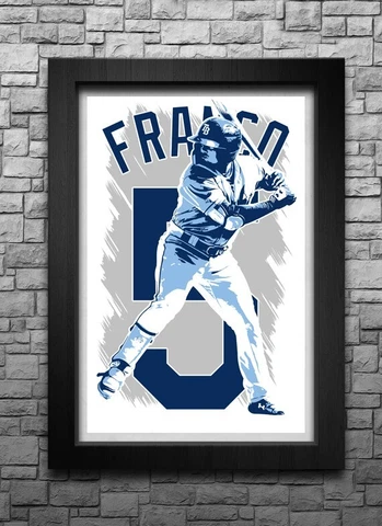 WANDER FRANCO art print/poster TAMPA BAY RAYS FREE S&H! JERSEY Cover