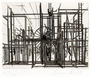 Constant Anton Nieuwenhuys Copperplate engraving Machine Factory Art Limited 20 - Picture 1 of 2