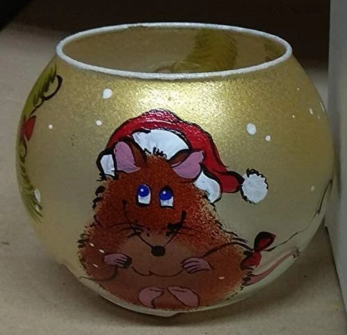 Jarrón pequeño decorativo de vidrio redondo Victoria Bella, candelabro Foto 1 de 1