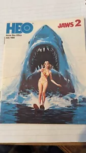 HBO TV Guide JAWS 2 July 1980 Mint Home Box Office Streisand O'Neal Wimbledon - Picture 1 of 3