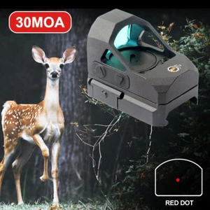 Hunting Red Dot Sight Scope Reflex 30MOA Night Vision Optic 20mm Rail GLOCK Base - Picture 1 of 12
