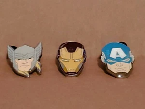 Disney Pin Hong Kong Disneyland Mini Marvel - Thor Captain America Iron Man New! - Picture 1 of 5