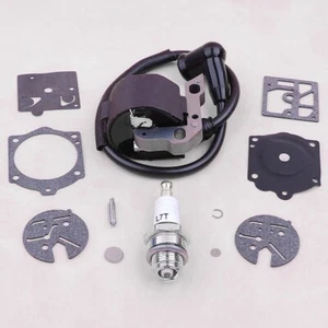 For Stihl 015 015AV 015L Chainsaw Ignition Coil + Carburetor Repair Kit Bundle - Picture 1 of 24