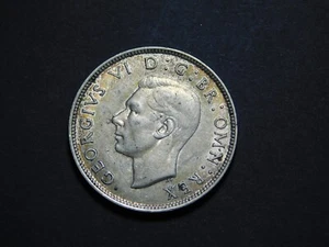 VINTAGE KING GEORGE VI 1942 TWO SHILLINGS UK GREAT BRITAIN ENGLAND SILVER COIN - Picture 1 of 6