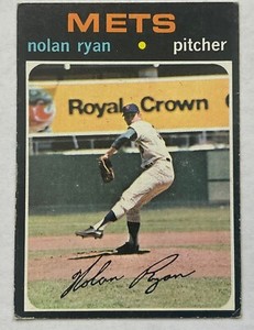 1971 TOPPS BASEBALL = NOLAN RYAN #513 = NY METS HOF = EX