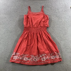 American Girl Doll Kids Dress 12 Peach Embroidered Summer - Picture 1 of 17