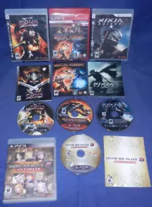 PS3; Mortal Kombat Komplete ED, Ninja Gaiden Sigma 1 &2, DOA 5, w/Mans, Discs LN - Picture 1 of 4