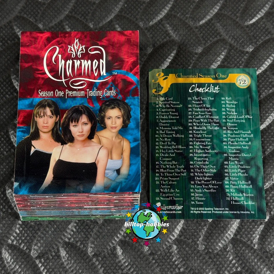 CHARMED SEASON ONE 1st 1 COMPLETE 72-TRADING CARD SET 2000 INKWORKS - Image 1 of 1