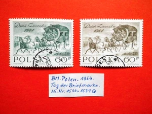 BM. Briefmarken Polen 1964 Tag der Briefmarke Mi. Nr. 1530 + 1531 o Satz - Bild 1 von 2