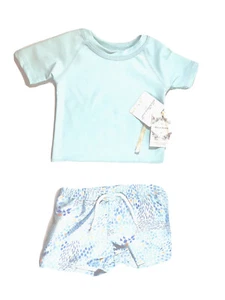 Starting Out swimsuit 3-6 mos Blue Boys 2 pc swim shirt trunks multi NWT $24 - Picture 1 of 4
