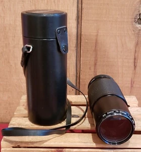 Vintage Minolta MD Zoom 75-200mm f/1:4.5 Telephoto Lens Lumix UV 55mm w/ Case - Picture 1 of 13