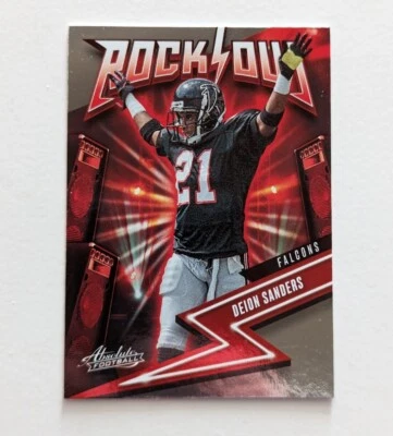 Deion Sanders 2023 Panini Absolute Football Rock Out Insert #5 Falcons - Image 1 of 2
