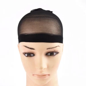 2pcs nets snood black stretchable elastic hair wig cap cool cosplay mesh - Picture 1 of 4