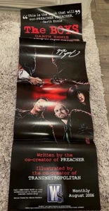 The Boys Comic Promo Door Poster Darick Robertson Garth Ennis Signed 11x34 - Picture 1 of 6
