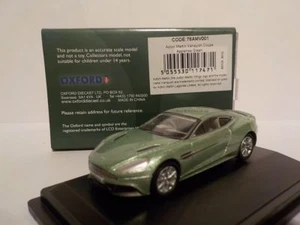 Coches modelo. Aston Martin Vanquish, verde manzana, coches modelo, Oxford diecast 1/76 - Imagen 1 de 1